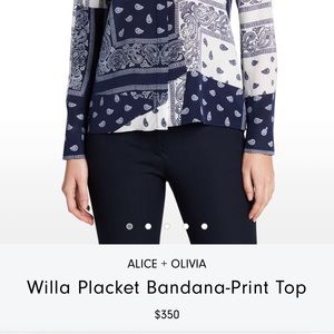 Alice & Olivia Silk Blouse